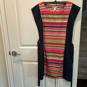 Banana Republic Black Sheath Dress Cap Sleeve Crew Neck